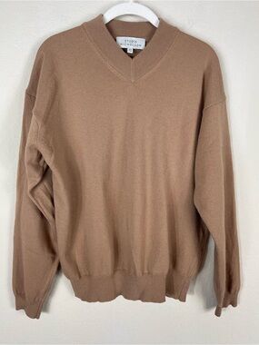 Studio Nicholson V Neck 100% Wool Sweater Camel IT 40 US 4-6